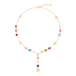 Gelbgold, Halsschmuck, Marco Bicego Lunaria Color Halskette, Ref: CB2870-B TM01 Y