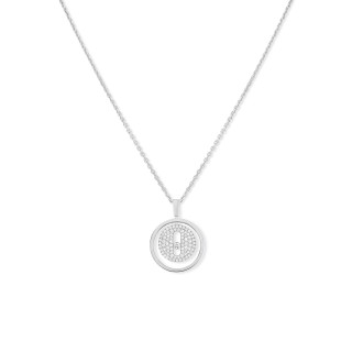 Weißgold, Halsschmuck, Messika Lucky Move PM Pavé Collier, Ref: 07397-WG