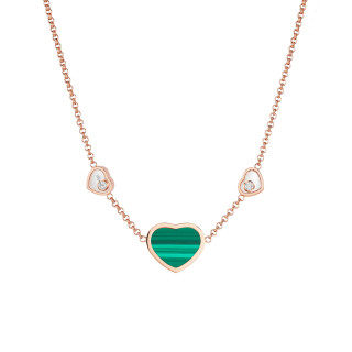 Roségold, Halsschmuck, Chopard Happy Hearts Halskette, Ref: 81A082-5102