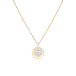 Gelbgold, Halsschmuck, Messika Lucky Move MM Pavé Collier, Ref: 07395-YG
