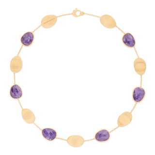 Gelbgold, Halsschmuck, Marco Bicego Lunaria Color Halskette, Ref: CB2099 CIA01 Y