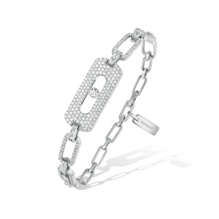 Weißgold, Armschmuck, Messika Move Link Armband, Ref: 12186-WG