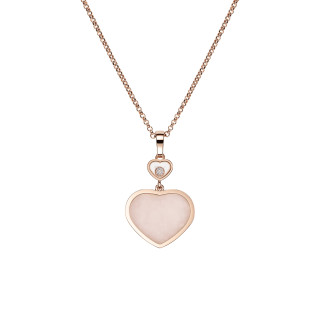 Roségold, Halsschmuck, Chopard Happy Hearts Anhänger mit Halskette, Ref: 797482-5620