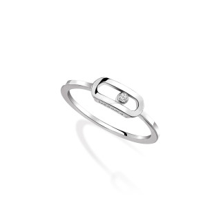 Weißgold, Ringe, Messika Move Uno Gold Ring, Ref: 10055-WG