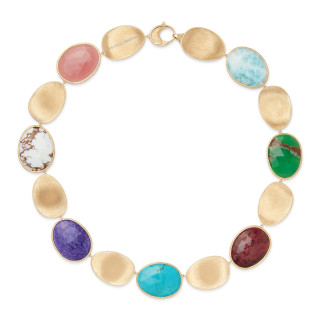 Gelbgold, Halsschmuck, Marco Bicego Lunaria Color Collier, Ref: CB2636 MIX2 Y