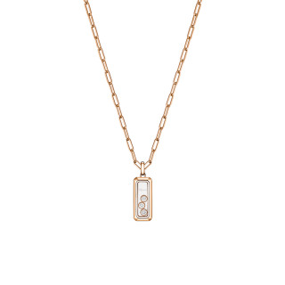 Roségold, Halsschmuck, Chopard Happy Diamonds Icons Anhänger mit Halskette, Ref: 79A201-5001