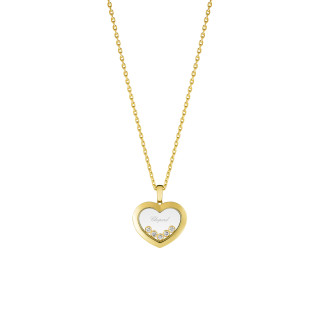 Gelbgold, Halsschmuck, Chopard Happy Diamonds Icons Anhänger mit Halskette, Ref: 79A038-0001