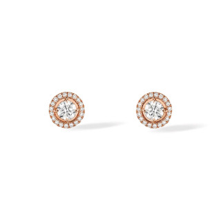 Roségold, Ohrringe, Messika Joy Round Ohrstecker, Ref: 04445-PG