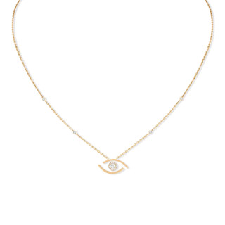 Gelbgold, Halsschmuck, Messika Lucky Eye Halskette, Ref: 07524-YG