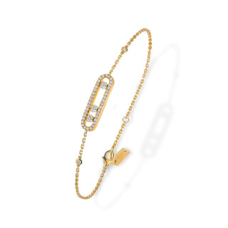 Gelbgold, Armschmuck, Messika Move Classique Baby Pavé Armband, Ref: 04325-YG