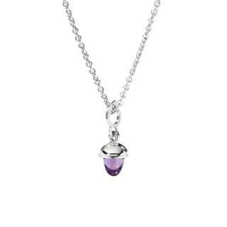 Weißgold, Halsschmuck, Tamara Comolli MiniMIKADO Anhänger mit Amethyst, Ref: P-mMC-Am-wg