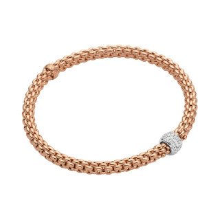 Roségold, Armschmuck, FOPE Eka Flex'it Armband mit Diamantpavé, Ref: 63406BX_PB_R_XBX_0XS