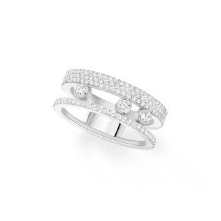 Weißgold, Ringe, Messika Move Romane Pavé Ring, Ref: 07128-WG
