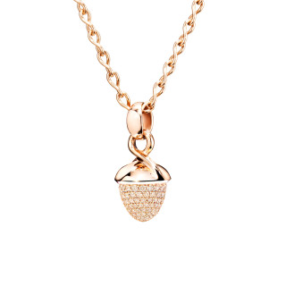 Roségold, Halsschmuck, Tamara Comolli MIKADO Bouquet Anhänger mit Diamant-Pavé, Ref: P-MB-pD-rg