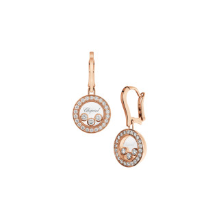 Roségold, Ohrringe, Chopard Happy Diamonds Icons Ohrhänger, Ref: 83A018-5401