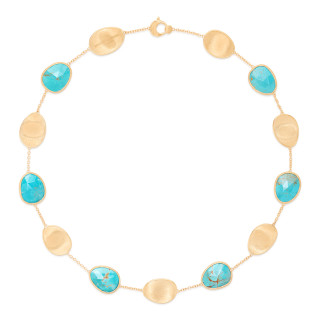 Gelbgold, Halsschmuck, Marco Bicego Lunaria Color Halskette, Ref: CB2099 TUM01 Y