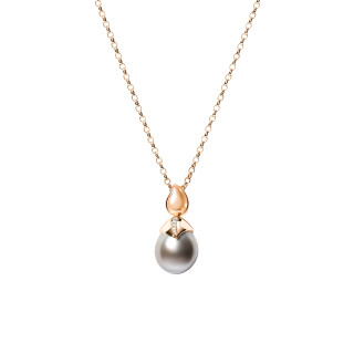 Roségold, Halsschmuck, Tamara Comolli PEARL Anhänger mit Diamant-Pavé, Ref: P-PRL-Tah15-p-rg
