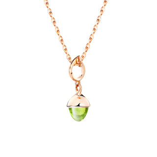 Roségold, Halsschmuck, Tamara Comolli MIKADO Flamenco Anhänger mit Peridot, Ref: P-MFL-Per-rg