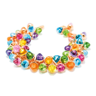 Roségold, Armschmuck, Tamara Comolli MIKADO Flamenco Armband 'Candy', Ref: B-MFL-Can-rg