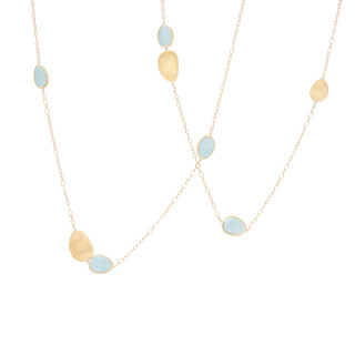 Gelbgold, Halsschmuck, Marco Bicego Lunaria Halskette, Ref: CB1982 AQD Y
