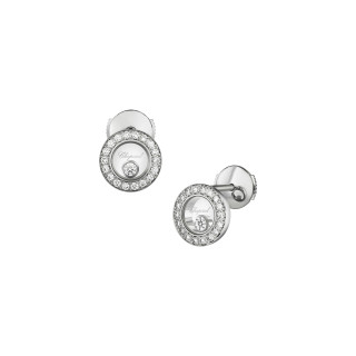 Weißgold, Ohrringe, Chopard Happy Diamonds Icons Ohrstecker, Ref: 83A017-1201