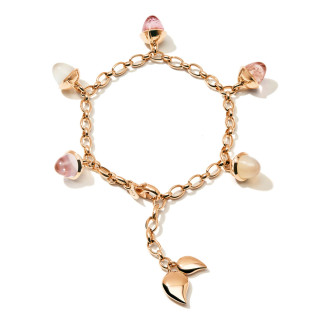 Roségold, Armschmuck, Tamara Comolli MIKADO Flamenco Charm Armband 'Blush', Ref: B-MFL-Ch-Blu-rg