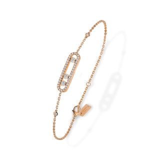 Roségold, Armschmuck, Messika Move Classique Baby Pavé Armband, Ref: 04325-PG