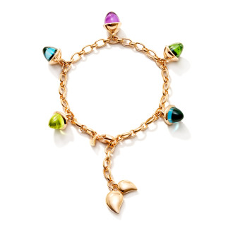 Roségold, Armschmuck, Tamara Comolli MIKADO Flamenco Charm Armband 'Aurora', Ref: B-MFL-Ch-Aur-rg