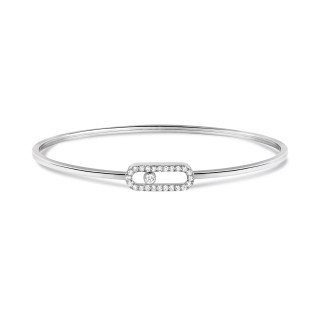 Weißgold, Armschmuck, Messika Move Uno Flex Armreif, Ref: 12057-WG