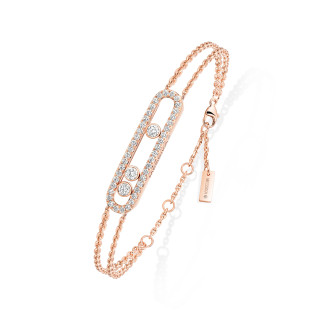 Roségold, Armschmuck, Messika Move Classique Pavé Armband, Ref: 03995-PG