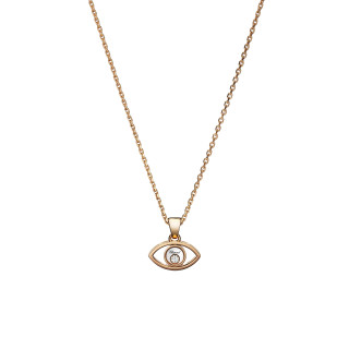 Roségold, Halsschmuck, Chopard Happy Diamonds Good Luck Charms Anhänger mit Halskette, Ref: 797863-5001