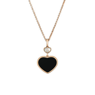 Roségold, Halsschmuck, Chopard Happy Hearts Anhänger mit Halskette, Ref: 797482-5201