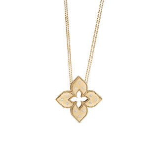 Gelbgold, Halsschmuck, Roberto Coin Venetian Princess Anhänger mit Halskette, Ref: ADR777CL1247_YW