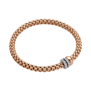 Roségold, Armschmuck, FOPE Eka Flex'it Armband mit Diamantpavé, Ref: 62506BX_PB_R_BBR_0XS