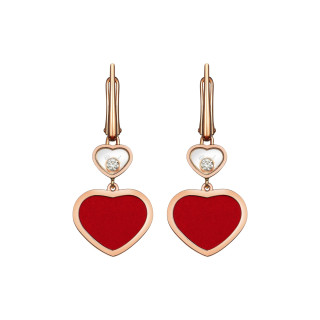 Roségold, Ohrringe, Chopard Happy Hearts Ohrhänger, Ref: 837482-5810