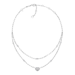Weißgold, Halsschmuck, Chopard Happy Diamonds Icons Halskette, Ref: 81A054-1221