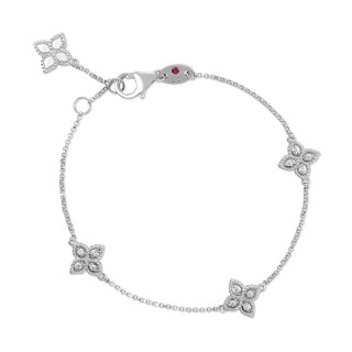 Weißgold, Armschmuck, Roberto Coin Princess Flower Armband, Ref: ADR777BR1093_W
