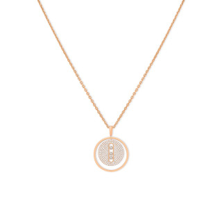 Roségold, Halsschmuck, Messika Lucky Move MM Pavé Collier, Ref: 07395-PG