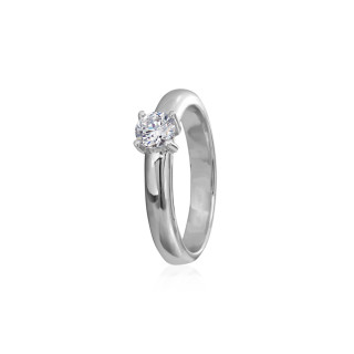 Weißgold, Ringe, Heinz Mayer Solitairring 0.10 ct., Ref: E3087