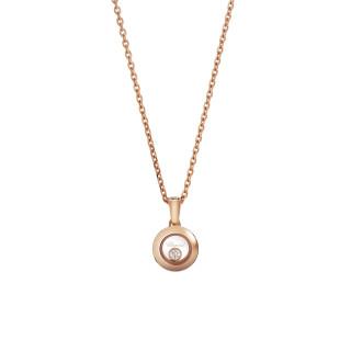 Roségold, Halsschmuck, Chopard Happy Diamonds Icons Anhänger mit Halskette, Ref: 79A017-5001