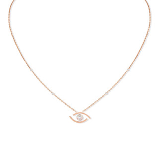 Roségold, Halsschmuck, Messika Lucky Eye Halskette, Ref: 07524-PG
