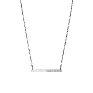 Weißgold, Halsschmuck, Chopard Ice Cube Halskette, Ref: 817702-1002