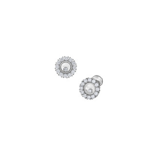 Weißgold, Ohrringe, Chopard Happy Diamonds Icons Ohrringe, Ref: 83A609-1001