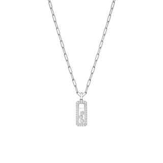 Weißgold, Halsschmuck, Chopard Happy Diamonds Icons Anhänger mit Halskette, Ref: 79A201-1201