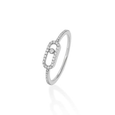 Ringe, Weißgold, Messika Move Uno Pavé Ring