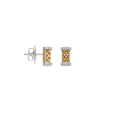         Gelbgold &amp; Weißgold, Ohrringe, FOPE Essentials Ohrstecker