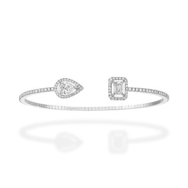 Armschmuck, Weißgold, Messika My Twin Skinny X2 Armreif