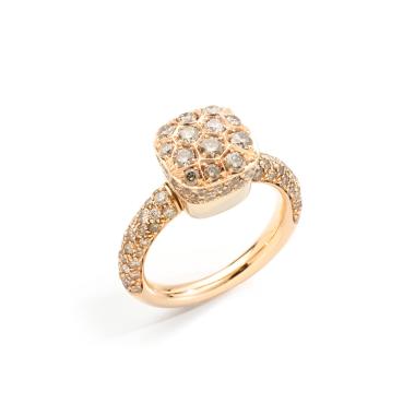 Ringe, Weißgold, Pomellato Ring Nudo Solitaire