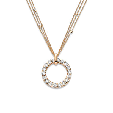         Roségold, Halsschmuck, Leo Wittwer Candlelight Anhänger
