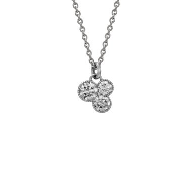 Halsschmuck, Weißgold, Hans D. Krieger Anhänger mit Kette